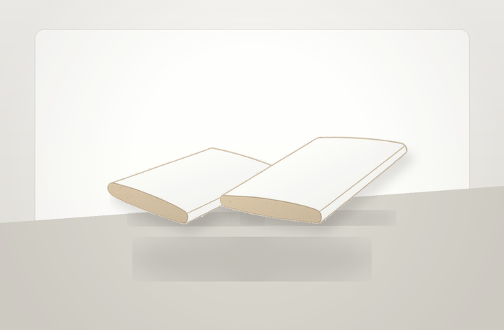 Louver blade photo-style profile reference with LE2 and LE3 sections
