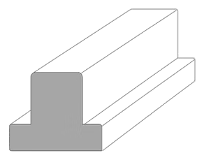 Classic T-Post Frame profile drawing
