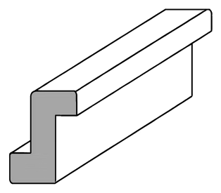 Z-Frame No Bead profile drawing