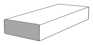Flat Stile S4S profile drawing