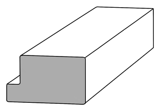 Flat Rabbet Stile profile drawing