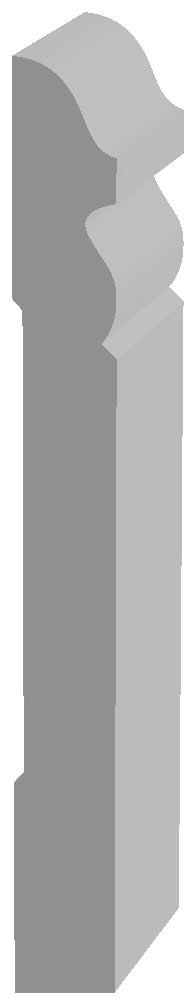 6180 Baseboard profile drawing