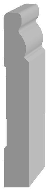 FBPBASELDF Baseboard profile drawing