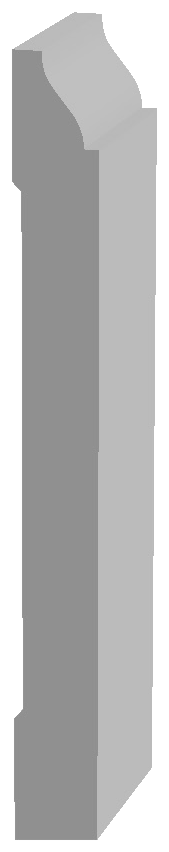 WM618 Baseboard profile drawing