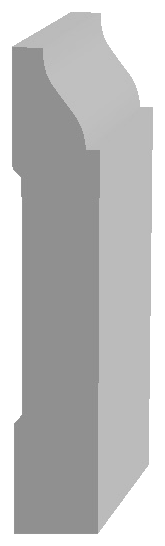 WM623 Baseboard profile drawing
