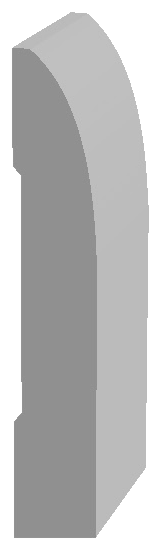 WM713 Baseboard profile drawing