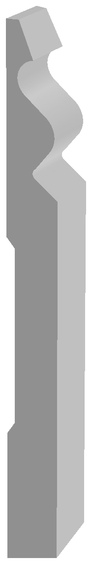 WM725 Baseboard profile drawing