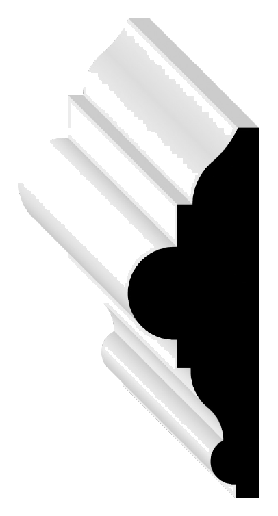 300P Chair Rail profile drawing