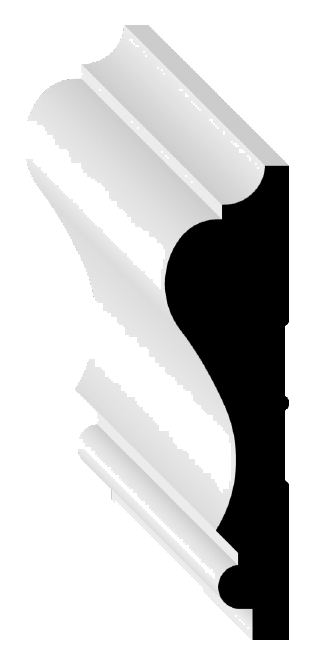 390P Chair Rail profile drawing