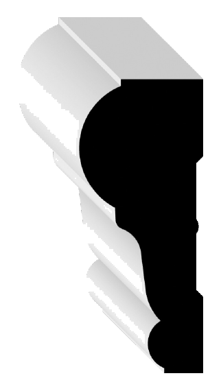 392P Chair Rail profile drawing