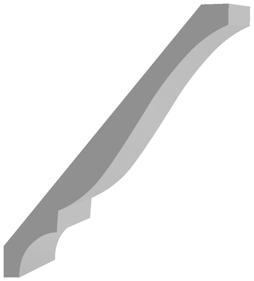 714PSPEC Crown Moulding profile drawing