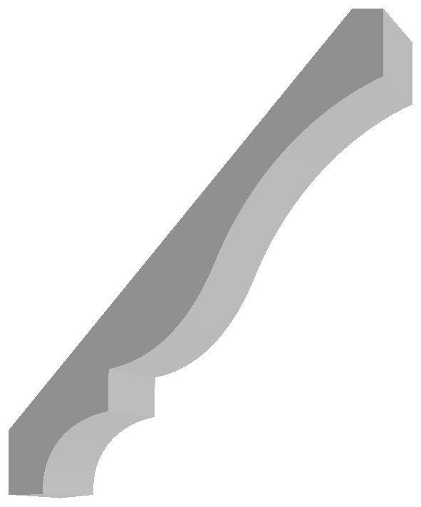 LWM45 Crown Moulding profile drawing