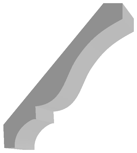 LWM48 Crown Moulding profile drawing