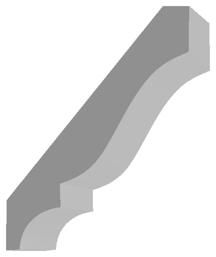 LWM49 Crown Moulding profile drawing