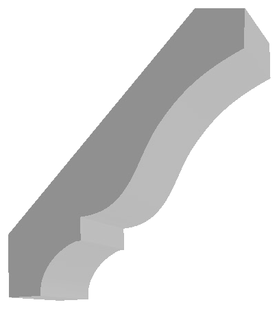 LWM51 Crown Moulding profile drawing