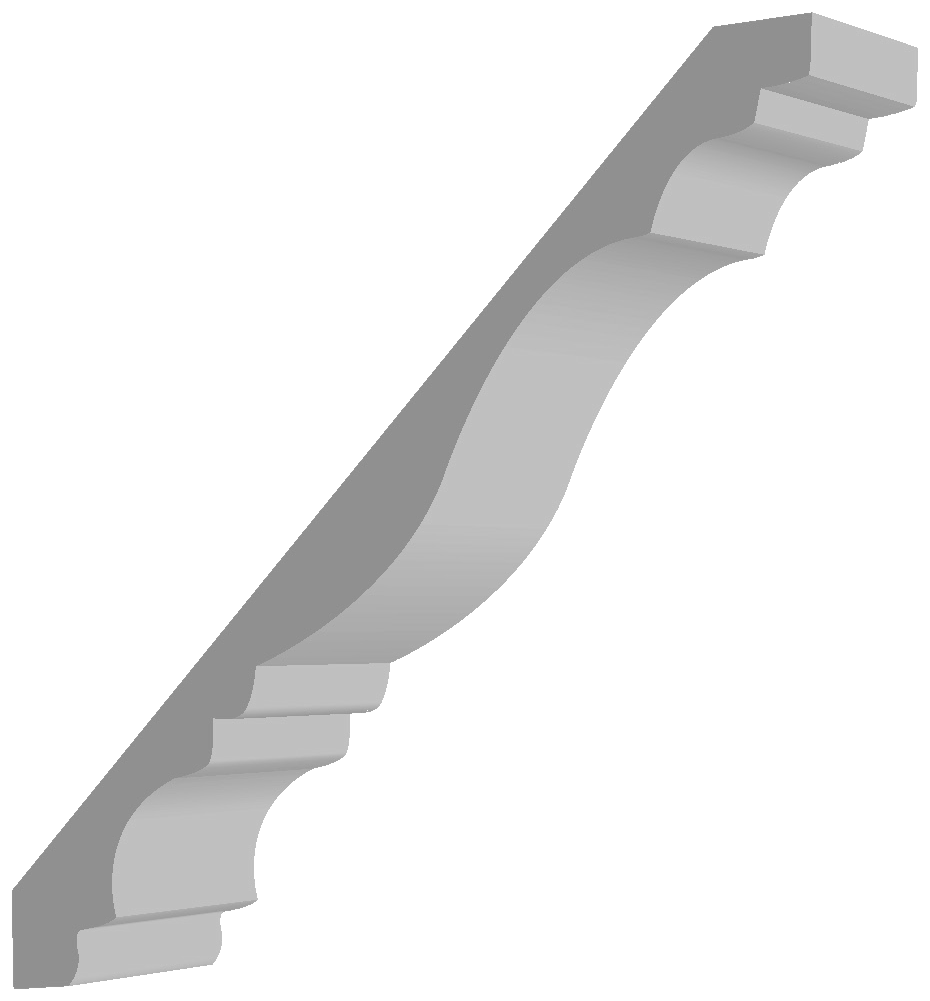 MSI734LDF Crown Moulding profile drawing