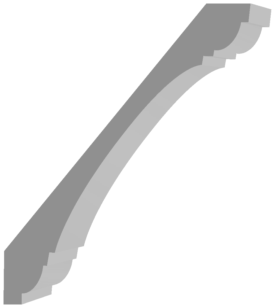 MSI778LDF Crown Moulding profile drawing
