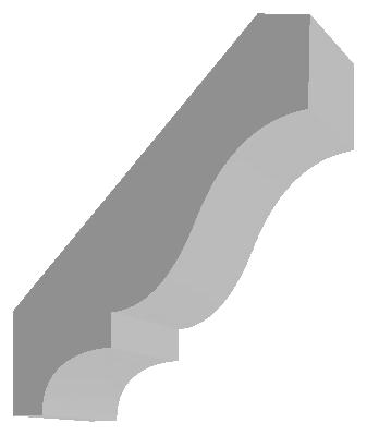 WM52 Crown Moulding profile drawing