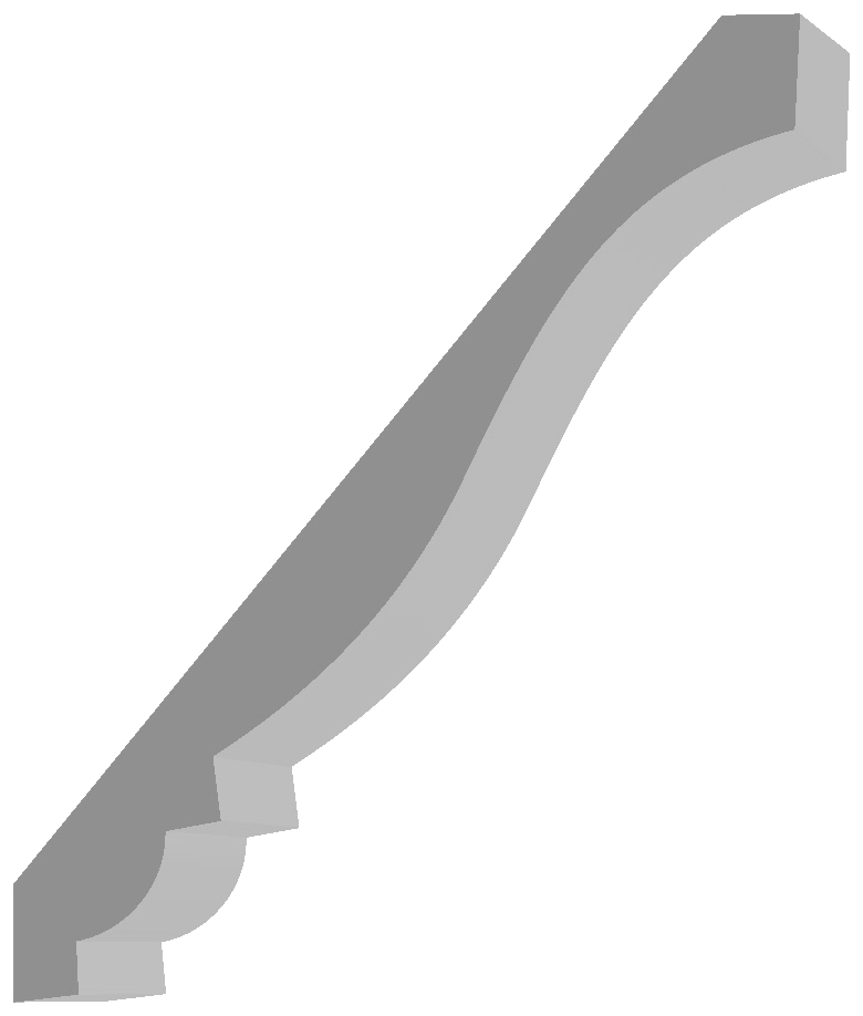 WM714 Crown Moulding profile drawing