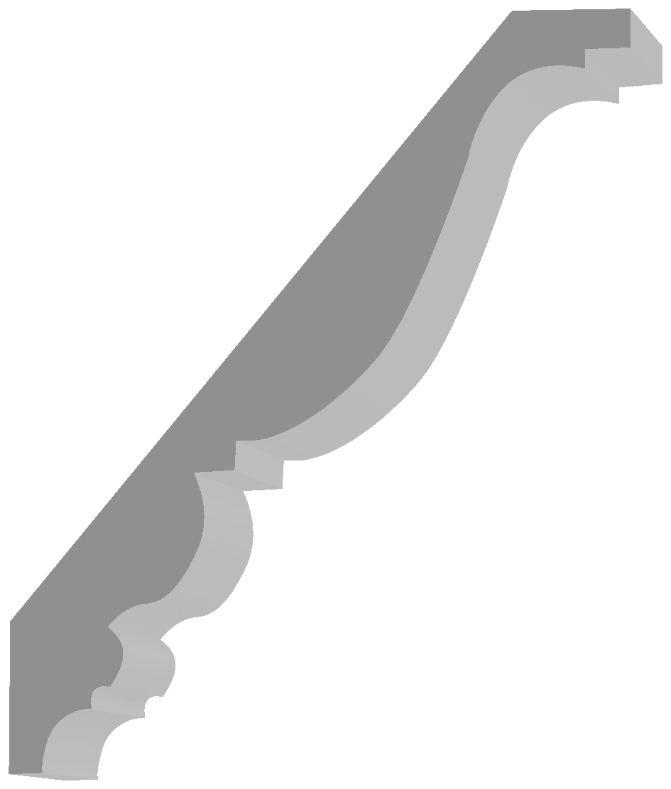 WM814 Crown Moulding profile drawing
