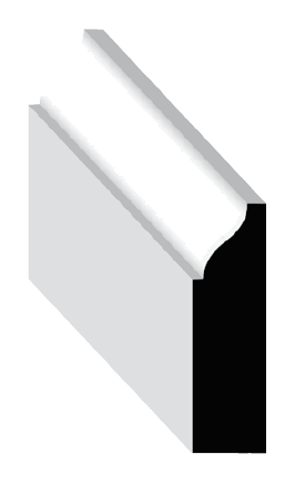 887PI102 / 887PF07 / 1685883 / 1394640 Door Stop profile drawing