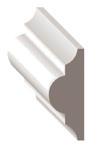 MRFJDF Panel Moulding profile drawing
