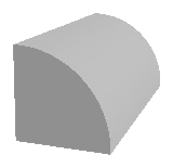 WM108 Quarter Round profile drawing