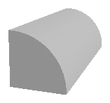 WM109 Quarter Round profile drawing