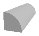 WM110 Quarter Round profile drawing